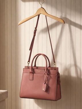 NWOT KATE SPADE CAMERON SATCHEL IN DUSTY PEONY SAFFIANO LEATHER